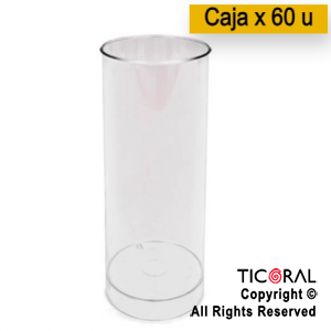 VASO TUBO CRISTAL CAJA X 60